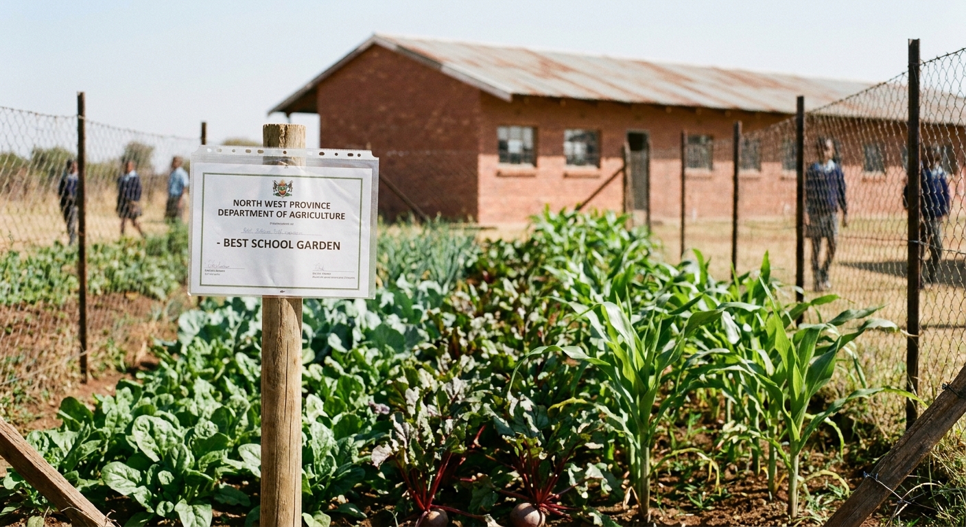 The school garden with a 'best community garden' provincial certificate