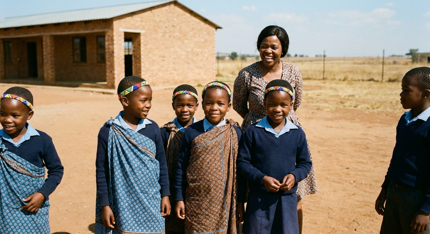 Heritage Day — children in traditional Tswana attire
