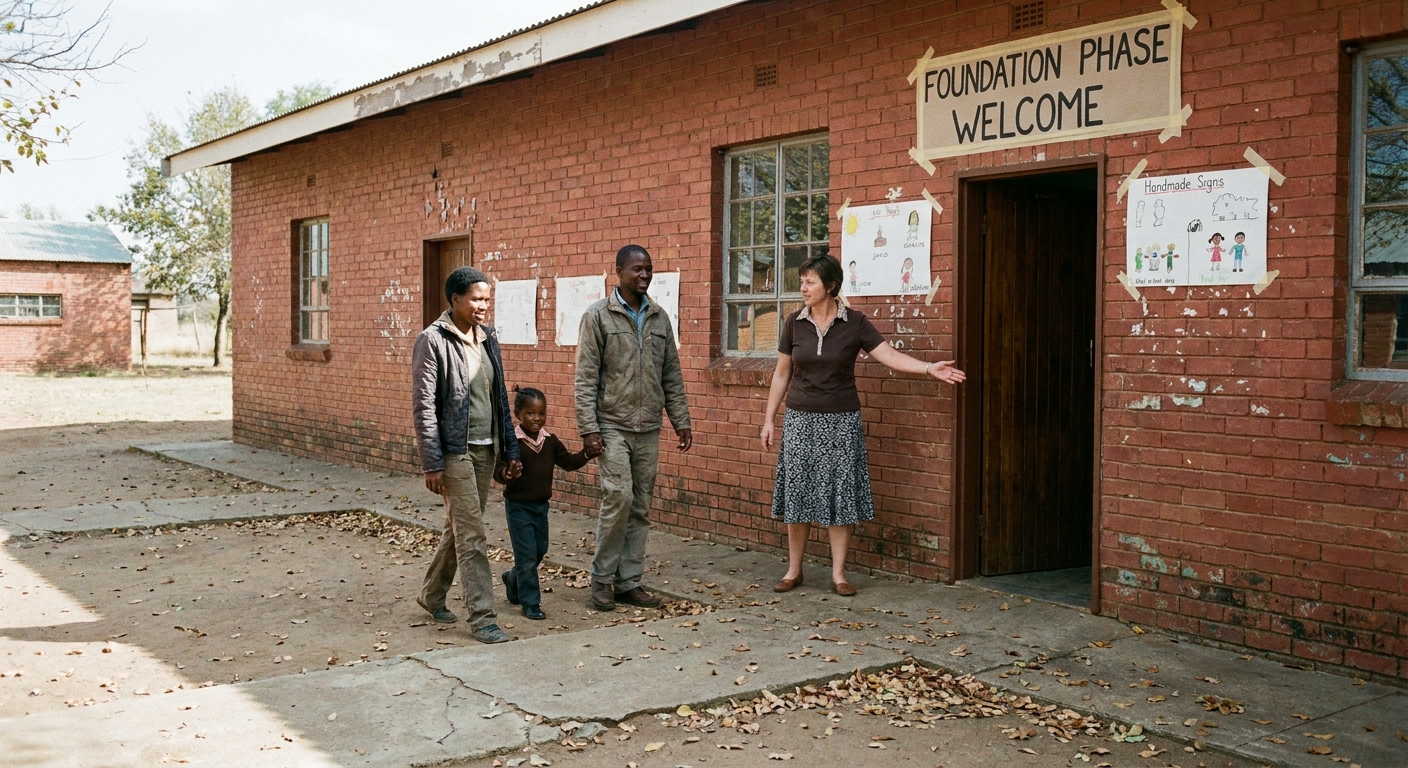 Parents touring classrooms on the autumn open day